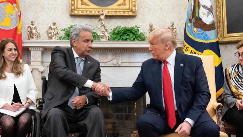 President Trump Visits with the President of Ecuador