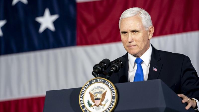 Vice President Pence speaking at the NASA Langley Research Center 