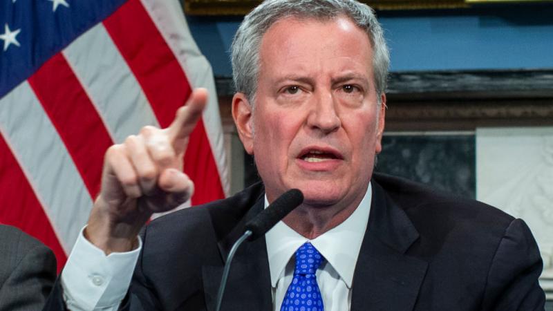 New York Mayor Bill de Blasio in January 2020