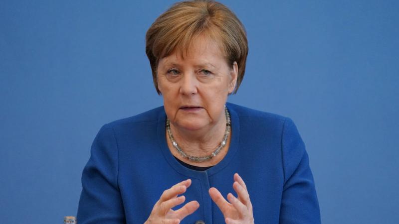 Angela Merkel speaking to the media on March 11, 2020