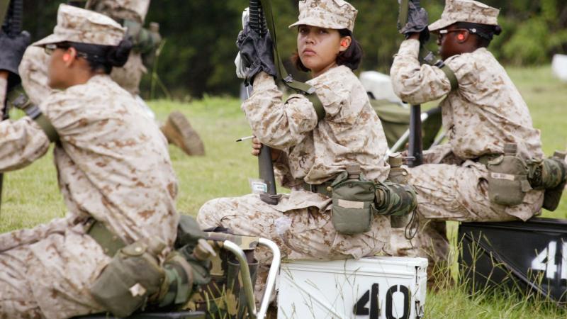 Women train to become U.S. Marines