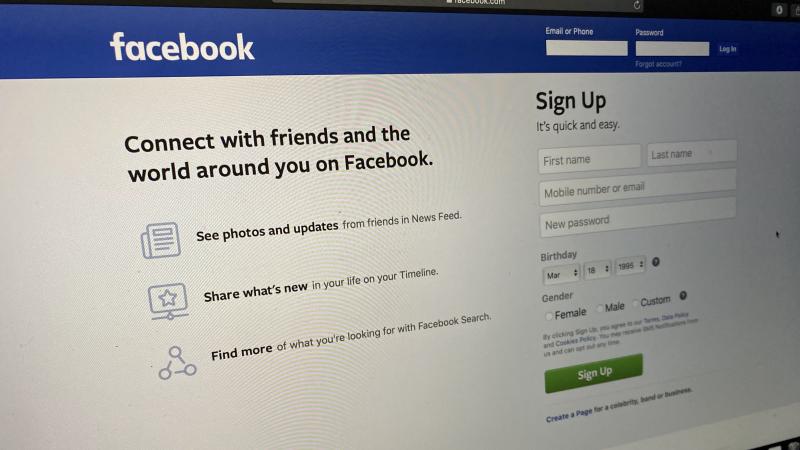 Facebook's main page