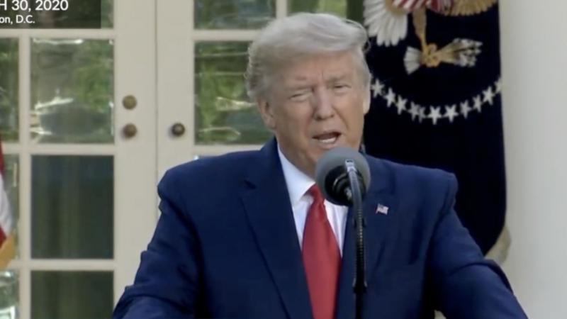 President Donald Trump at Coronavirus Task Force press conference.