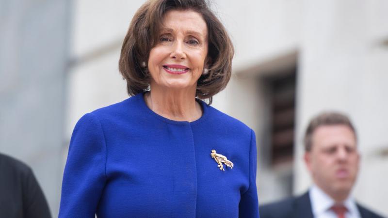 House Speaker Nancy Pelosi, D-Calif. leaves Russell Building 