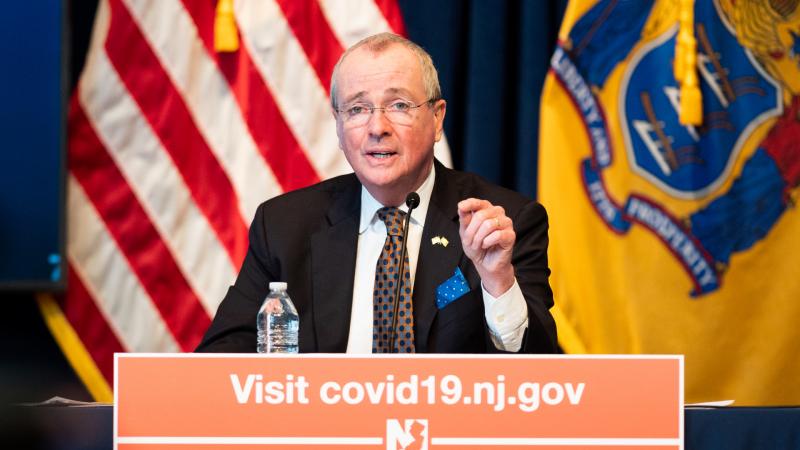 New Jersey governor Phil Murphey head coronavirus update briefing