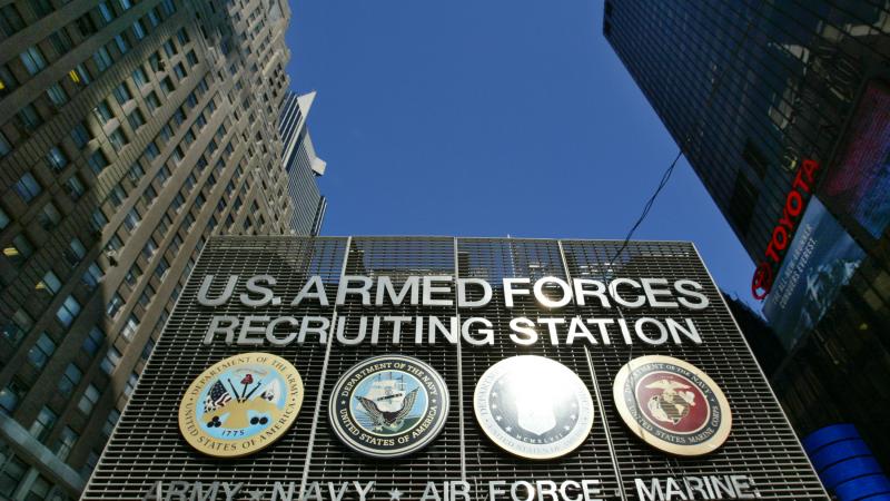 An image of a military recruitment station