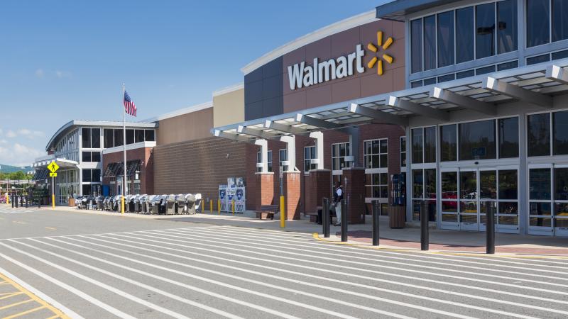 Exterior shot of a Walmart Supercenter