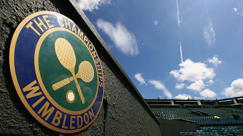 'The Championships' logo at All England Lawn Tennis and Croquet Club in June 2007