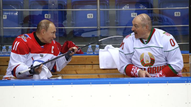 Belarusian president Lukashenko, Vladimir Putin
