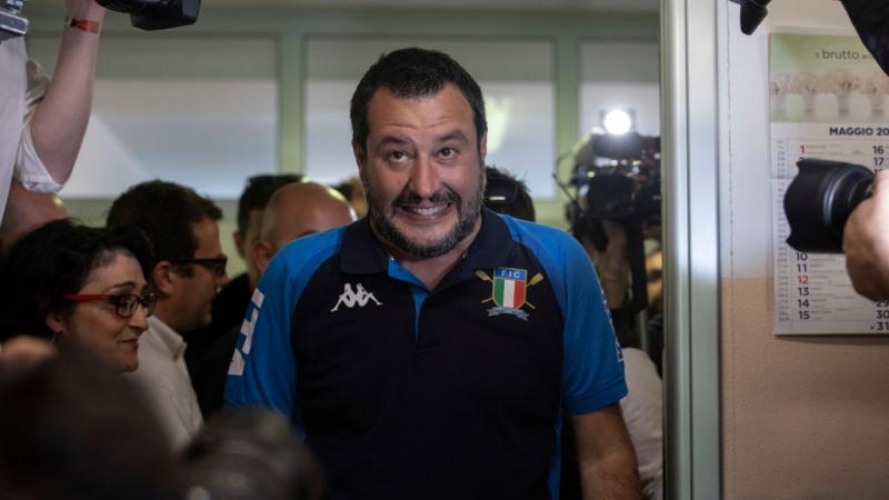 Matteo Salvini votes