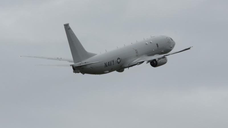Navy P-8 Poseidon heads for the Mediterranean Sea