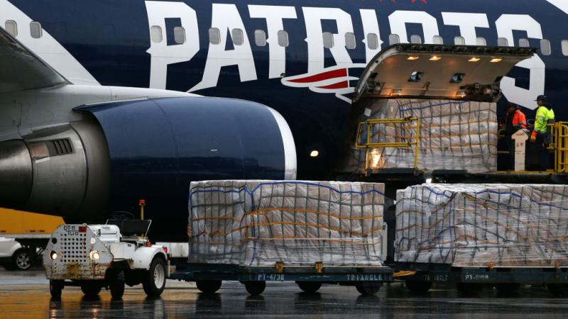 New England Patriots' team plane