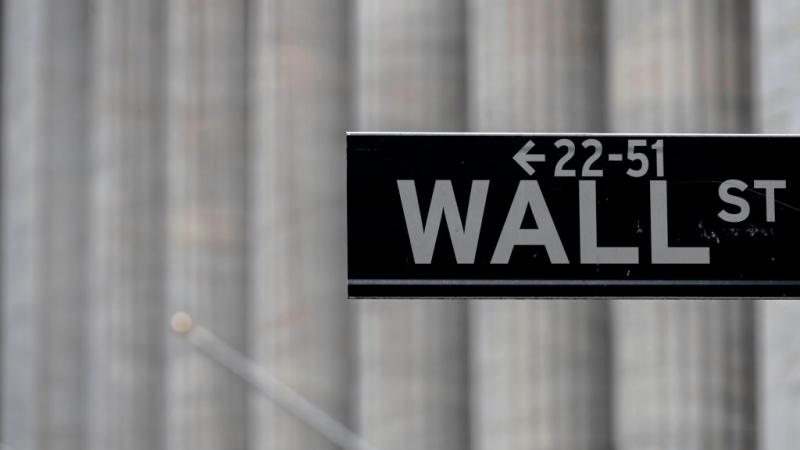 Wall Street street sign in New York on May 8, 2020