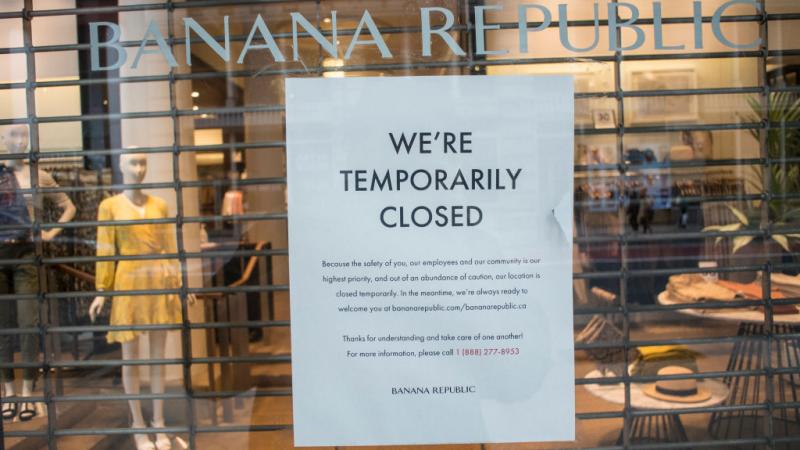 A closed Banana Republic store