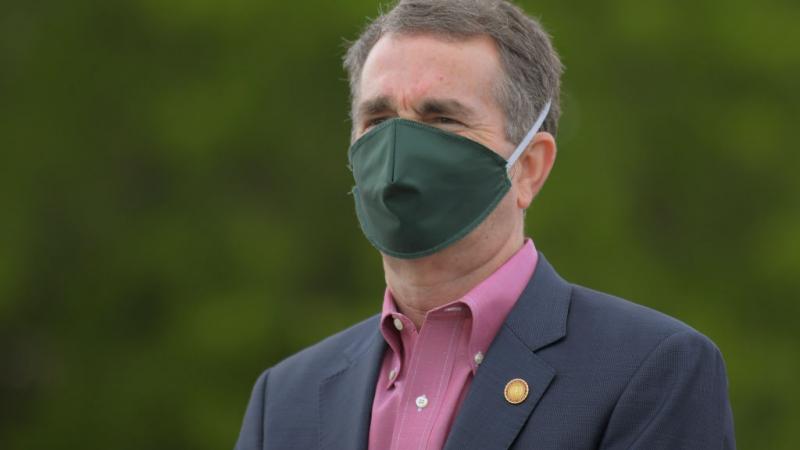 Virginia Gov. Ralph Northam wearing a mask