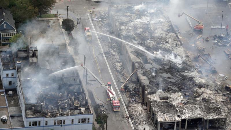 Rubble in Minneapolis during the George Floyd riots