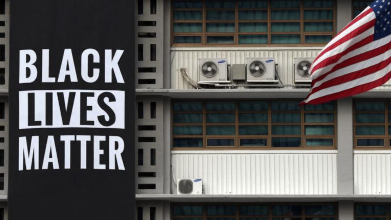 Black Lives Matter banner displayed by U.S. Embassy in South Korea