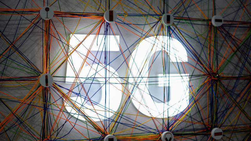 5G logo at Mobile World Congress in Spain in February 2019