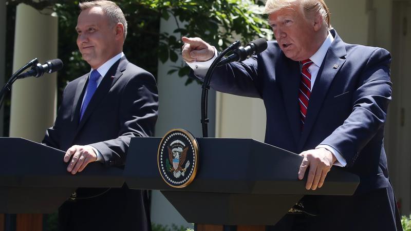 President Donald Trump and the President of Poland, Andrzej Duda.
