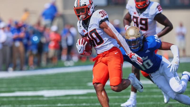 Oklahoma State player Chuba Hubbard in 2019