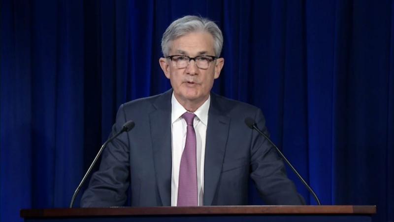 Screen grab from the Federal Reserve website of Chairman Jerome Powell on April 29, 2020