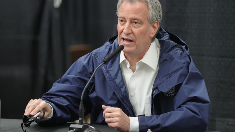 New York City Mayor Bill de Blasio in April 2020
