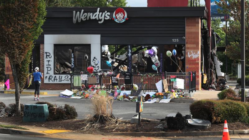 The burned-down Wendy's in Atlanta