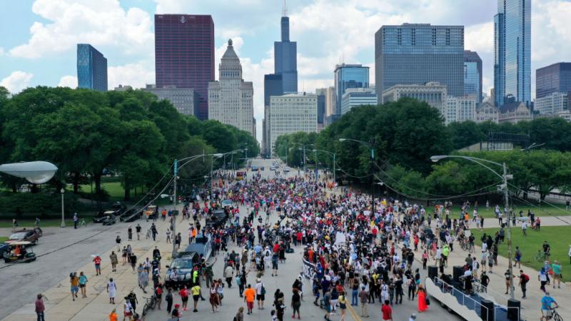 Juneteenth rally in Chicago, Illinois