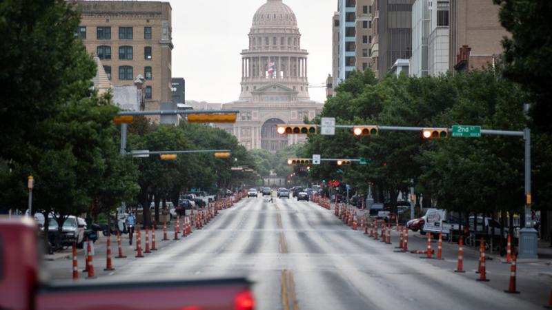 The Texas state capitol
