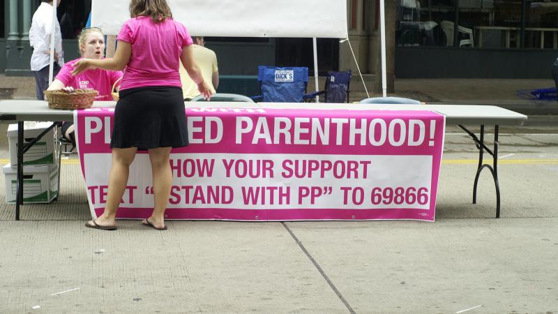 A Planned Parenthood at a Gay Pride festival