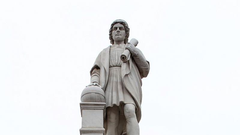 Christopher Columbus statue in Baltimore in 2015