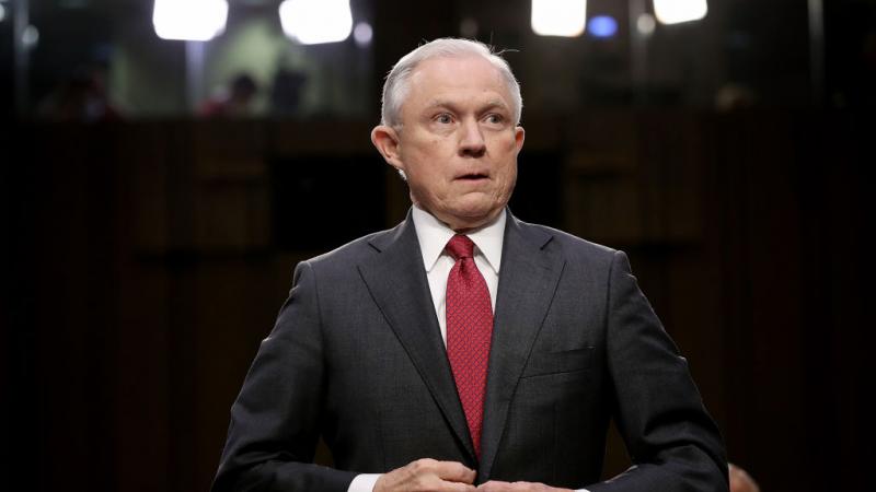 Former Attorney General Jeff Sessions who is now competing in the Alabama Senate race