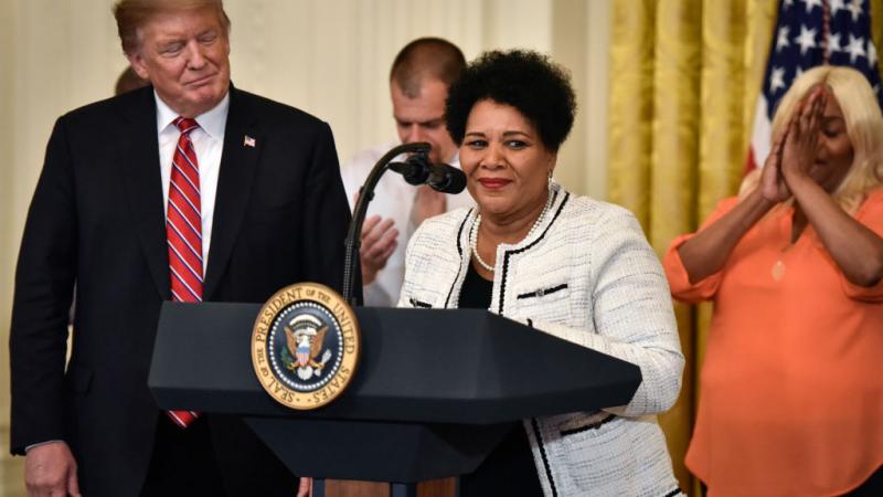 President Trump with Alice Johnson