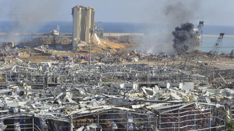 Major damage at the port of Beirut in Lebanon following a devastating blast that killed 100 on August 4