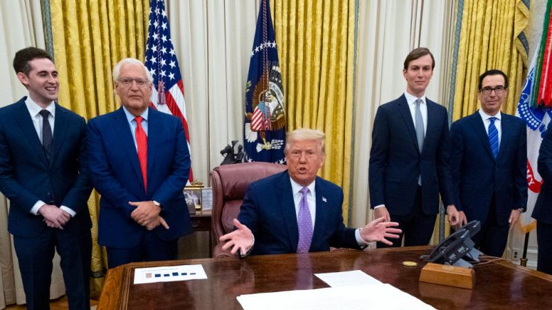 President Trump, Jared Kushner and others on August 13, 2020