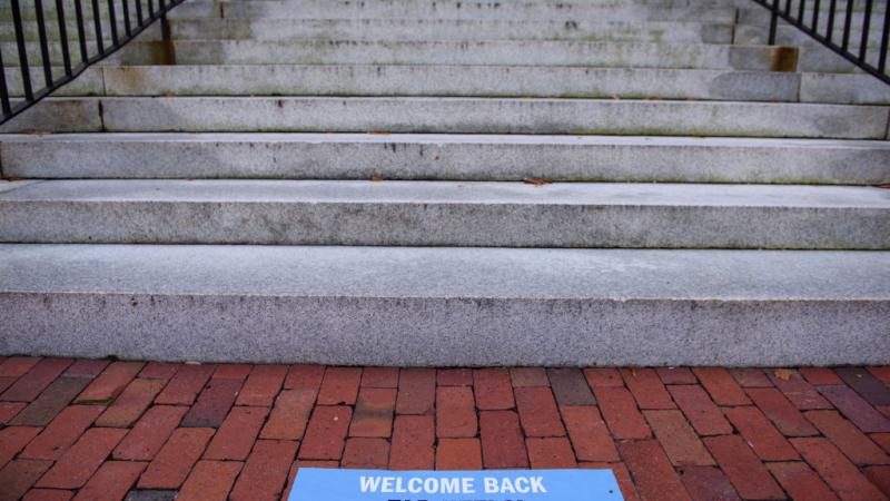 Sign at University of North Carolina at Chapel Hill on August 18, 2020