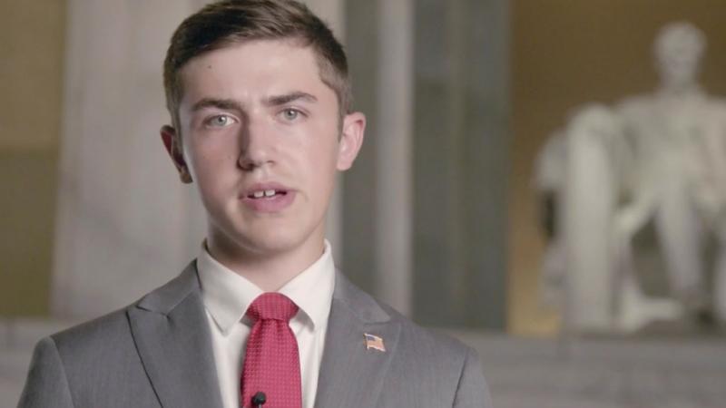 Nicholas Sandmann during his RNC address, Aug. 25