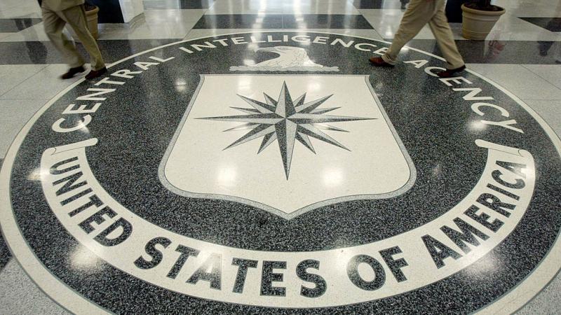 CIA symbol on floor of CIA headquarters in 2004