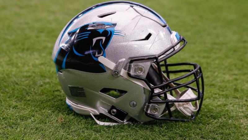 Carolina Panthers helmet in September 2019