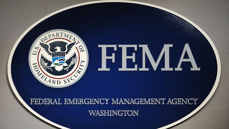 FEMA logo at the agency's headquarters in 2011