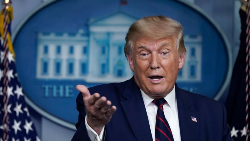 President Trump at a press conference, Sept. 4