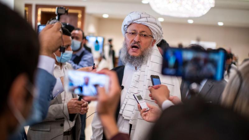Abdul Salam Hanafi of the Taliban negotiating team on September 12, 2020