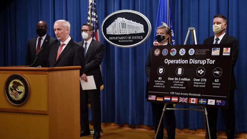 Deputy Attorney General Jeffrey Rosen speaks at press conference