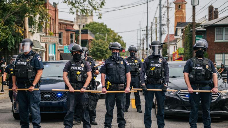 Police in Louisville, Kentucky, Sept. 23
