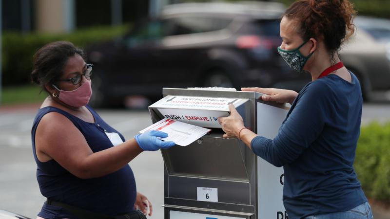 Poll workers in Florida primary election