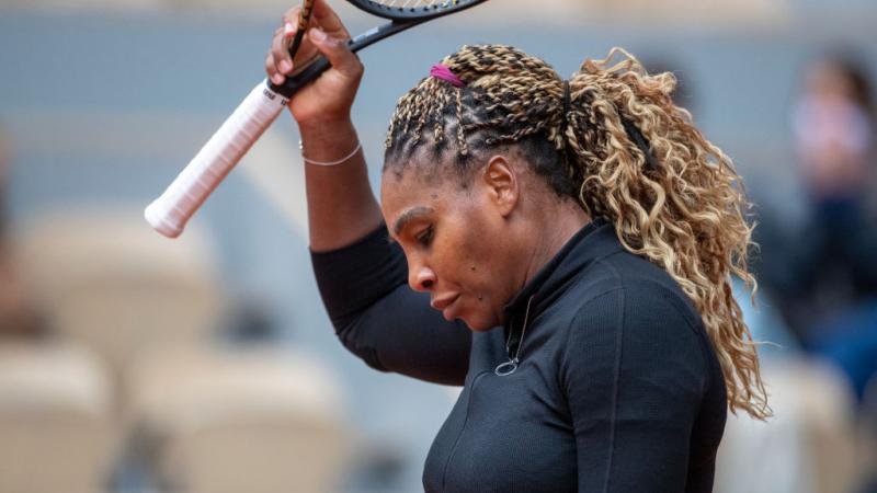 Serena Williams at French Open before pulling out 