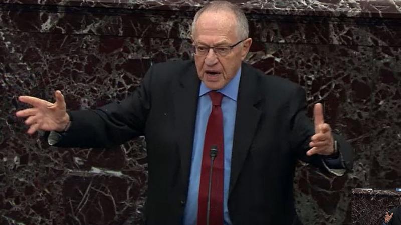 Alan Dershowitz seen in a screenshot from a Senate Television webcast