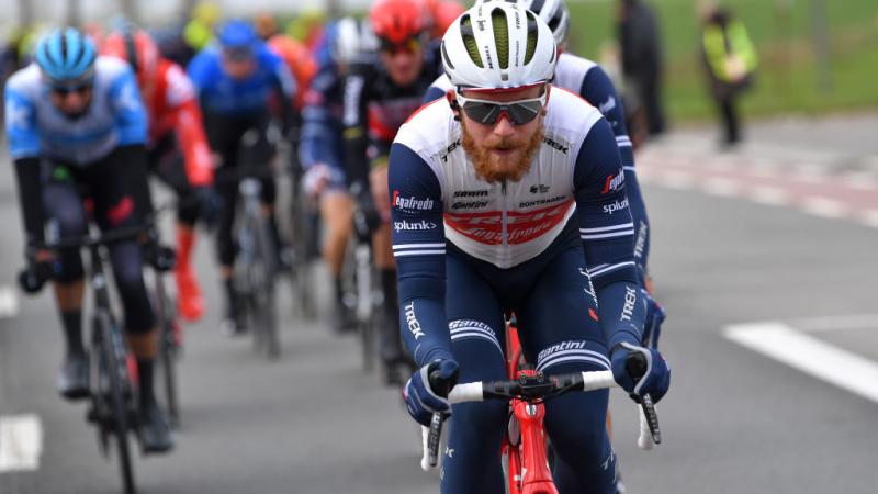 Quinn Simmons racing in Belgium in March