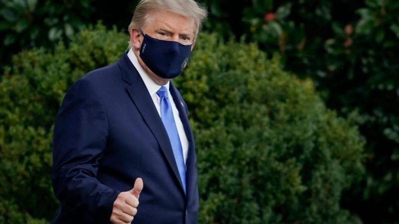 President Trump departs the White House for Walter Reed Medical, Oct. 2