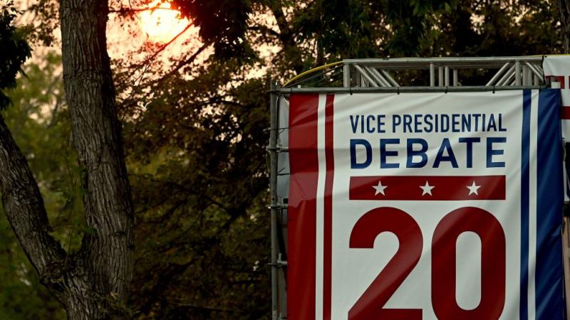 The sun sets near the University of Utah, the site of the first Vice Presidential debate of the US 2020 elections on October 6, 2020 in Salt Lake City, Utah.